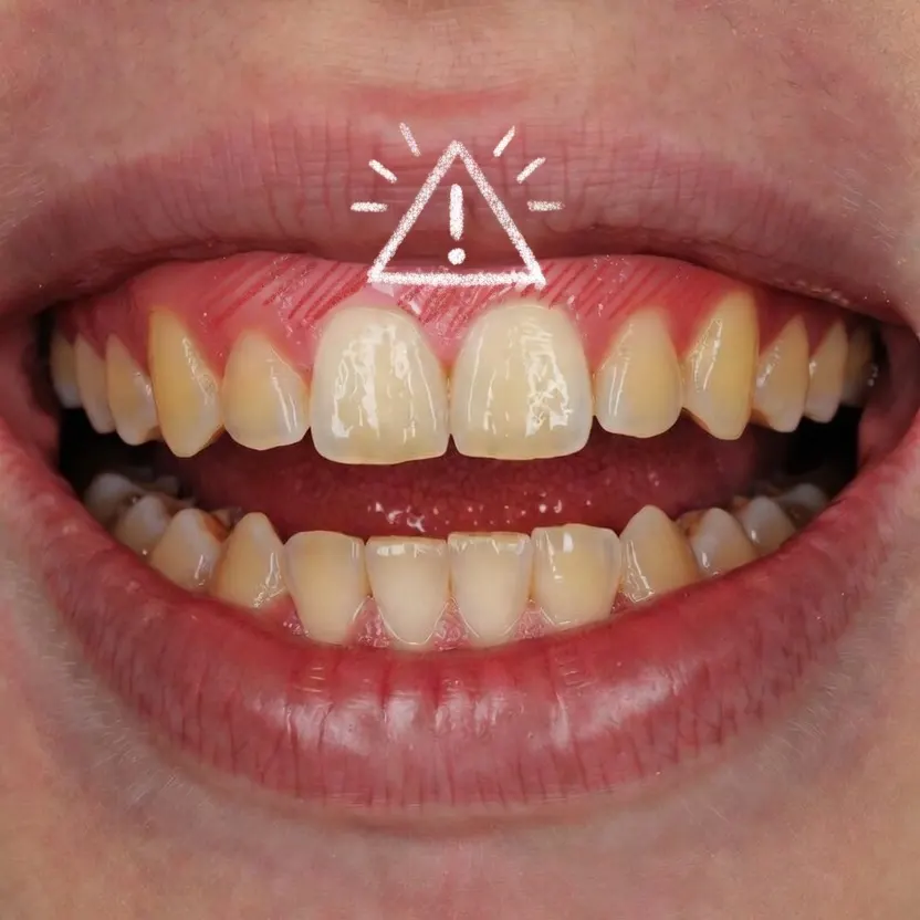 Schematic illustration of gum inflammation