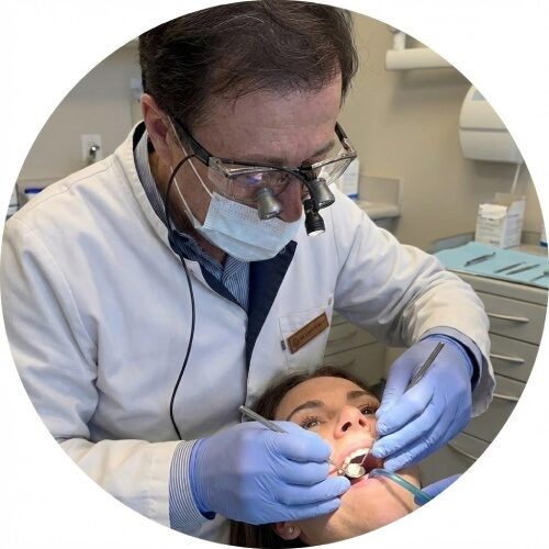 Teeth treatment before inlay placement